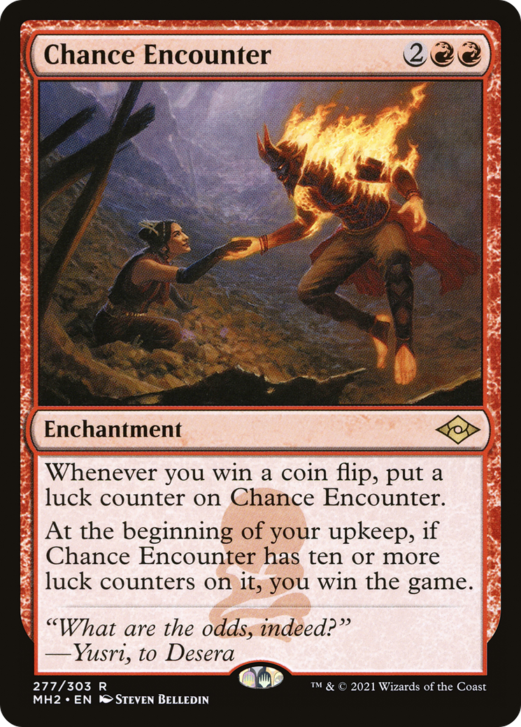 Chance Encounter (MH2-277) - Modern Horizons 2 Etched Foil - Premium MTG Single from Wizards of the Coast - Just $0.10! Shop now at Game Crave Tournament Store