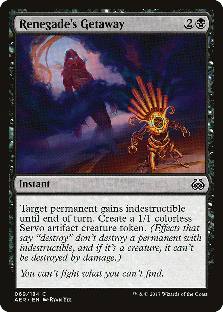 Renegade's Getaway (AER-069) - Aether Revolt Foil - Premium MTG Single from Wizards of the Coast - Just $0.08! Shop now at Game Crave Tournament Store
