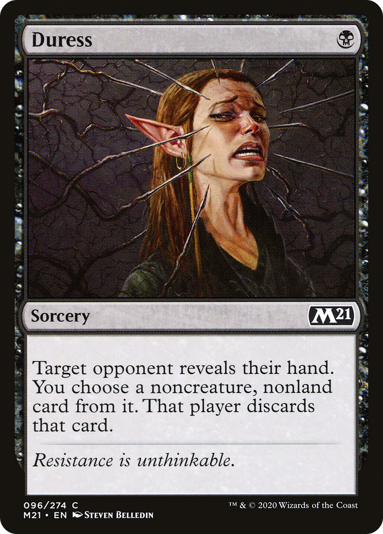 Duress (M21-096) - Core Set 2021 - Premium MTG Single from Wizards of the Coast - Just $0.25! Shop now at Game Crave Tournament Store