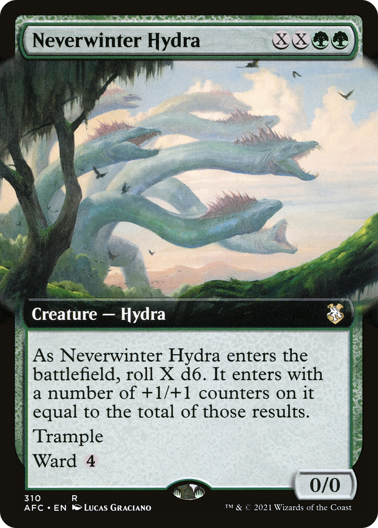 Neverwinter Hydra (AFC-310) - Forgotten Realms Commander: (Extended Art) - Premium MTG Single from Wizards of the Coast - Just $1.52! Shop now at Game Crave Tournament Store
