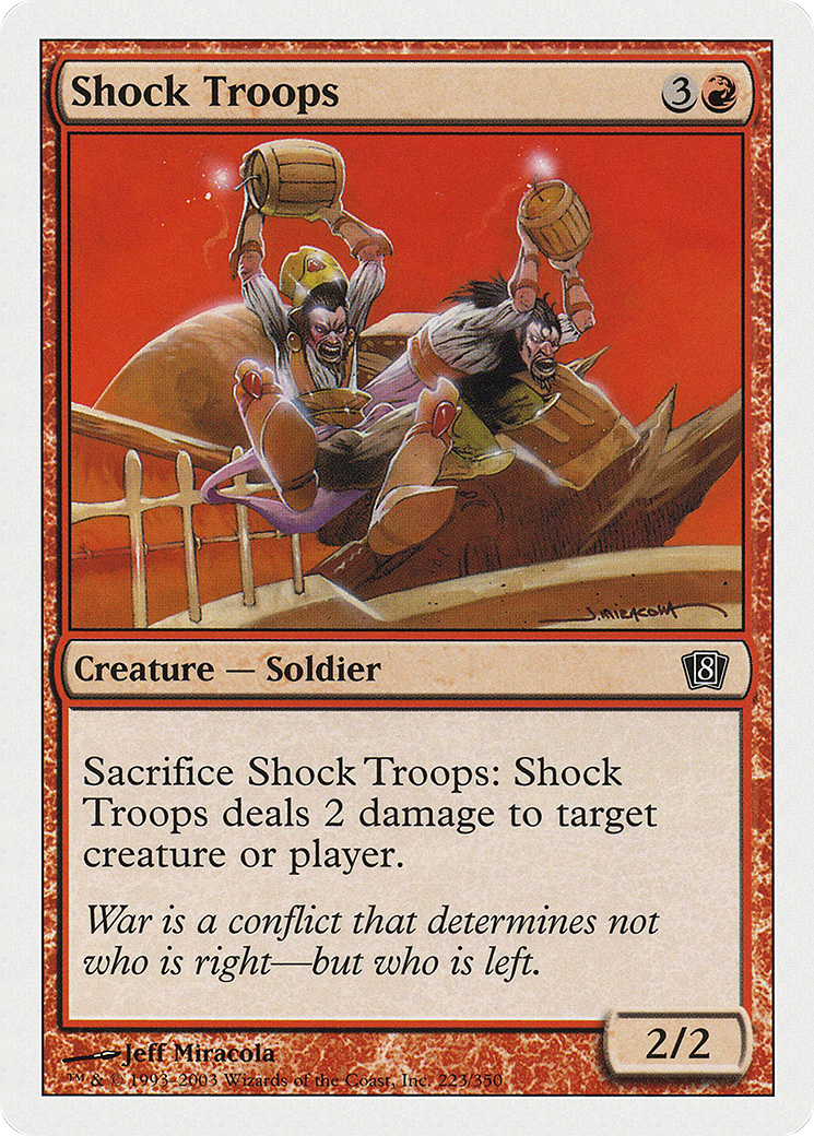 Shock Troops (8ED-223) - Eighth Edition - Premium MTG Single from Wizards of the Coast - Just $0.25! Shop now at Game Crave Tournament Store