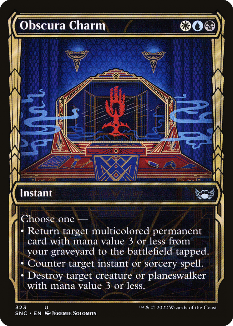 Obscura Charm (SNC-323) - Streets of New Capenna: (Showcase) - Premium MTG Single from Wizards of the Coast - Just $0.08! Shop now at Game Crave Tournament Store
