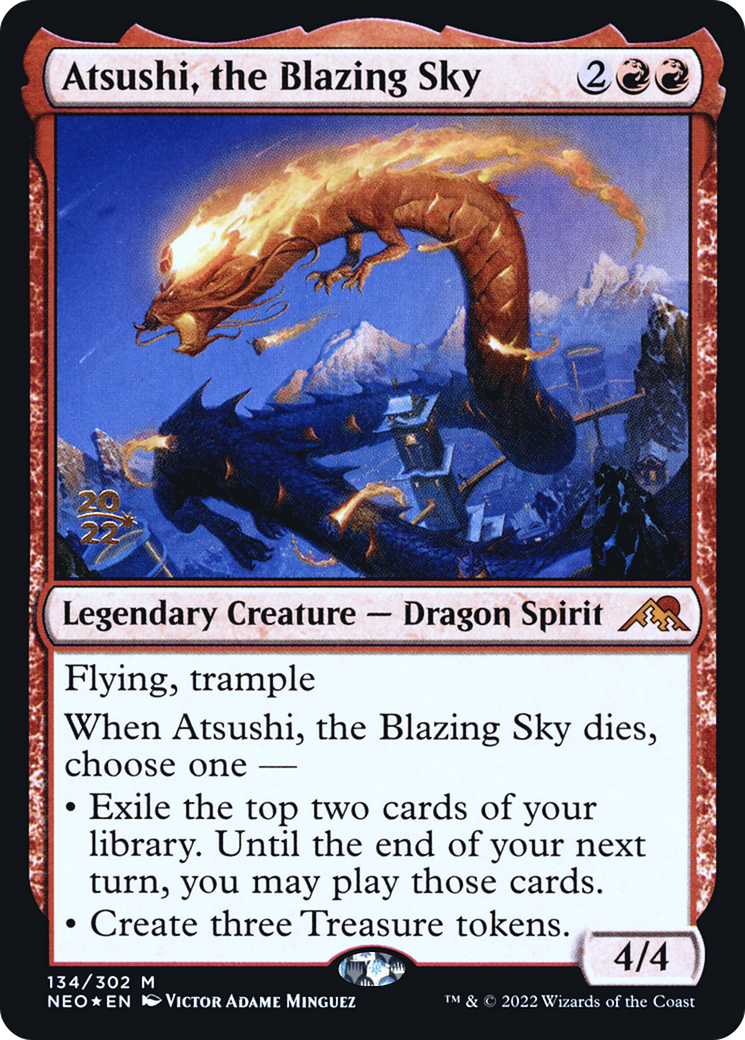 Atsushi, the Blazing Sky (PNEO-134S) - Kamigawa: Neon Dynasty Promos Foil - Premium MTG Single from Wizards of the Coast - Just $1.73! Shop now at Game Crave Tournament Store