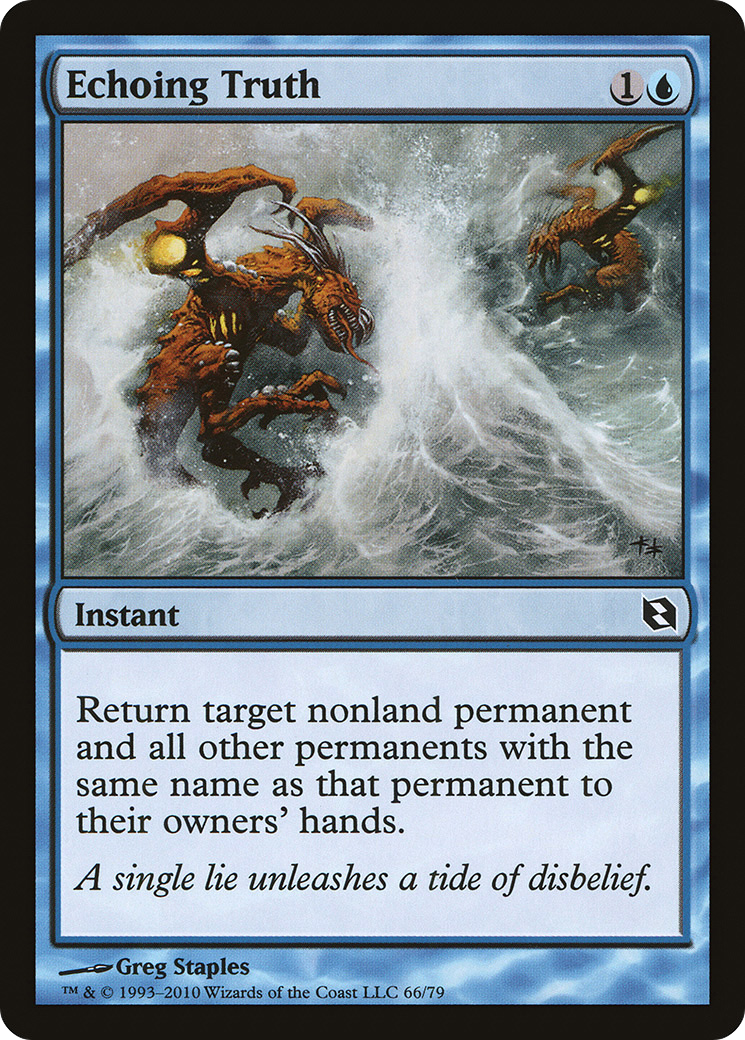 Echoing Truth (DDF-066) - Duel Decks: Elspeth vs. Tezzeret - Premium MTG Single from Wizards of the Coast - Just $0.94! Shop now at Game Crave Tournament Store