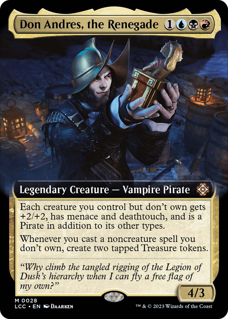 Don Andres, the Renegade (LCC-028) - The Lost Caverns of Ixalan Commander: (Extended Art) Foil - Premium MTG Single from Wizards of the Coast - Just $0.37! Shop now at Game Crave Tournament Store
