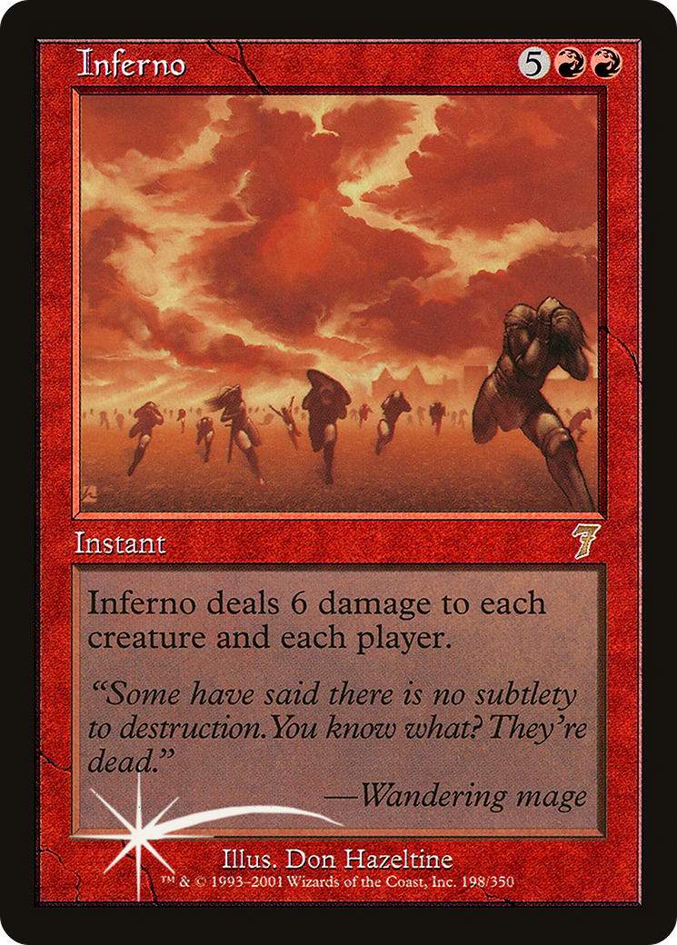 Inferno (7ED-198★) - Seventh Edition Foil - Premium MTG Single from Wizards of the Coast - Just $7.20! Shop now at Game Crave Tournament Store