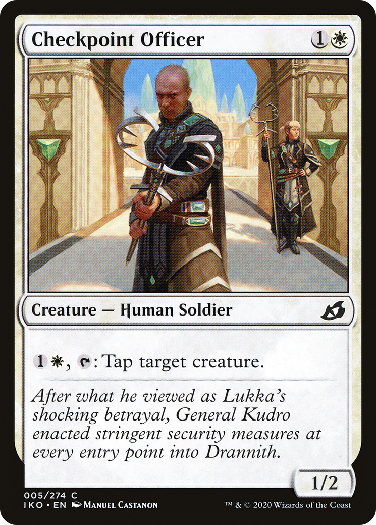 Checkpoint Officer (IKO-005) - Ikoria: Lair of Behemoths - Premium MTG Single from Wizards of the Coast - Just $0.25! Shop now at Game Crave Tournament Store