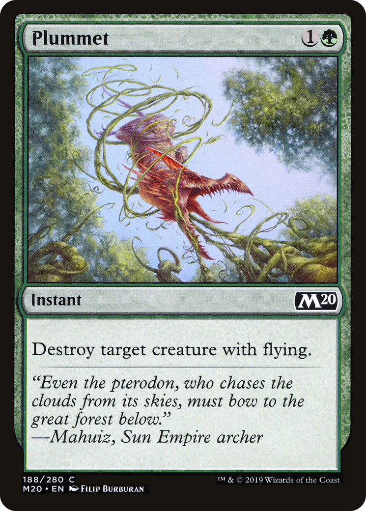 Plummet (M20-188) - Core Set 2020 - Premium MTG Single from Wizards of the Coast - Just $0.08! Shop now at Game Crave Tournament Store