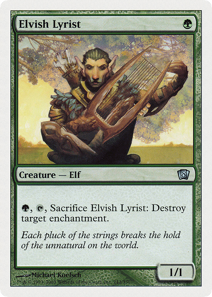 Elvish Lyrist (8ED-242) - Eighth Edition - Premium MTG Single from Wizards of the Coast - Just $0.08! Shop now at Game Crave Tournament Store
