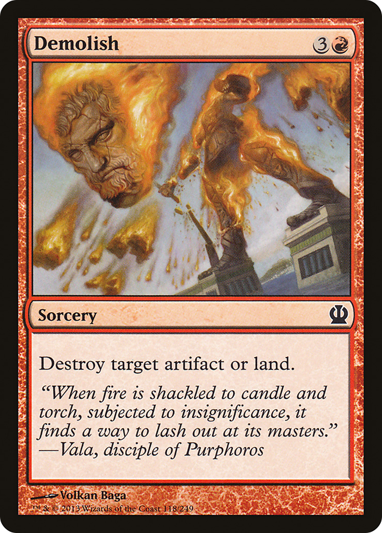 Demolish (THS-118) - Theros - Premium MTG Single from Wizards of the Coast - Just $0.08! Shop now at Game Crave Tournament Store