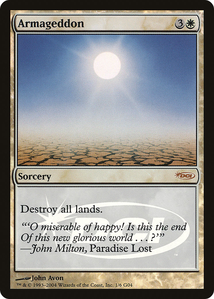 Armageddon (G04-001) - Judge Gift Cards 2004 Foil - Premium MTG Single from Wizards of the Coast - Just $14.44! Shop now at Game Crave Tournament Store