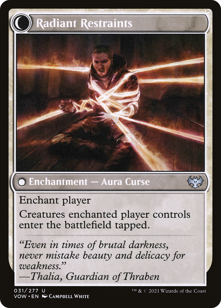 Radiant Grace // Radiant Restraints (VOW-031) - Innistrad: Crimson Vow: (Double Faced Transform) Foil - Premium MTG Single from Wizards of the Coast - Just $0.08! Shop now at Game Crave Tournament Store
