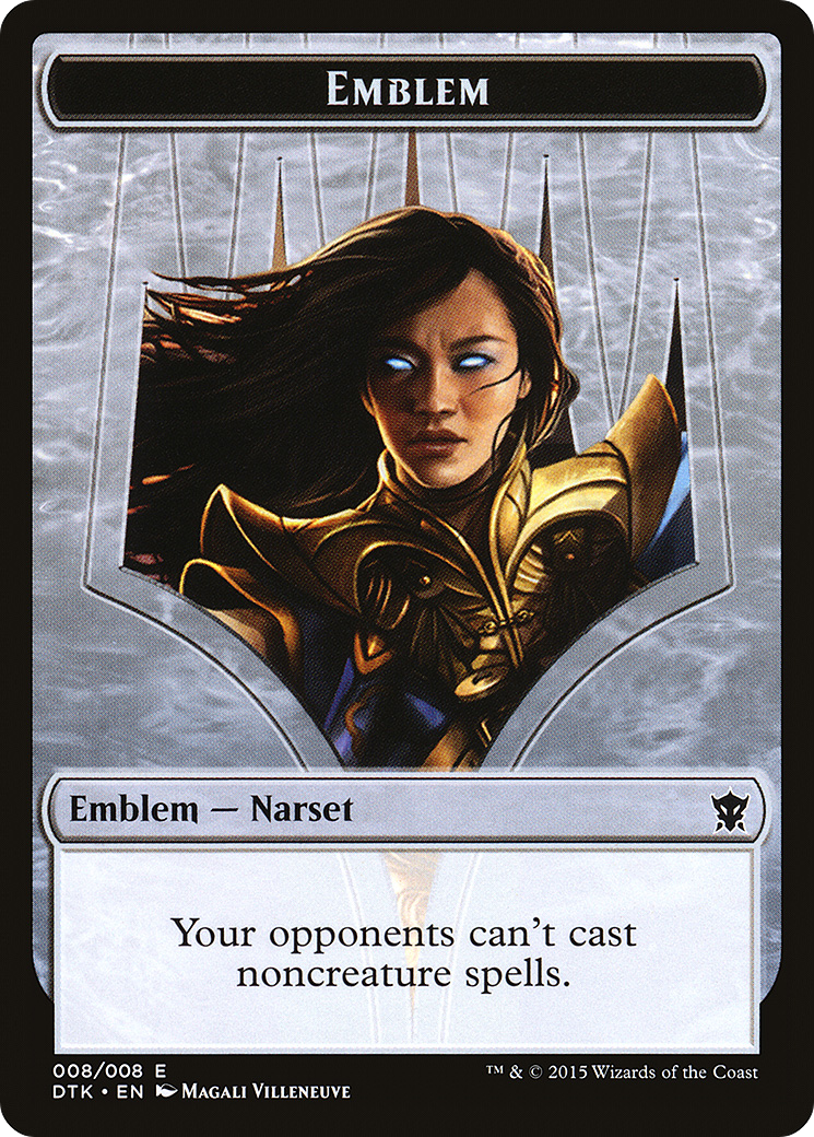 Narset Transcendent Emblem (TDTK-008) - Dragons of Tarkir Tokens - Premium MTG Single from Wizards of the Coast - Just $0.59! Shop now at Game Crave Tournament Store