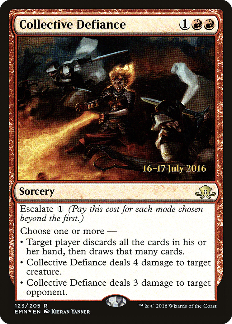 Collective Defiance (PEMN-123S) - Eldritch Moon Promos Foil - Premium MTG Single from Wizards of the Coast - Just $0.49! Shop now at Game Crave Tournament Store