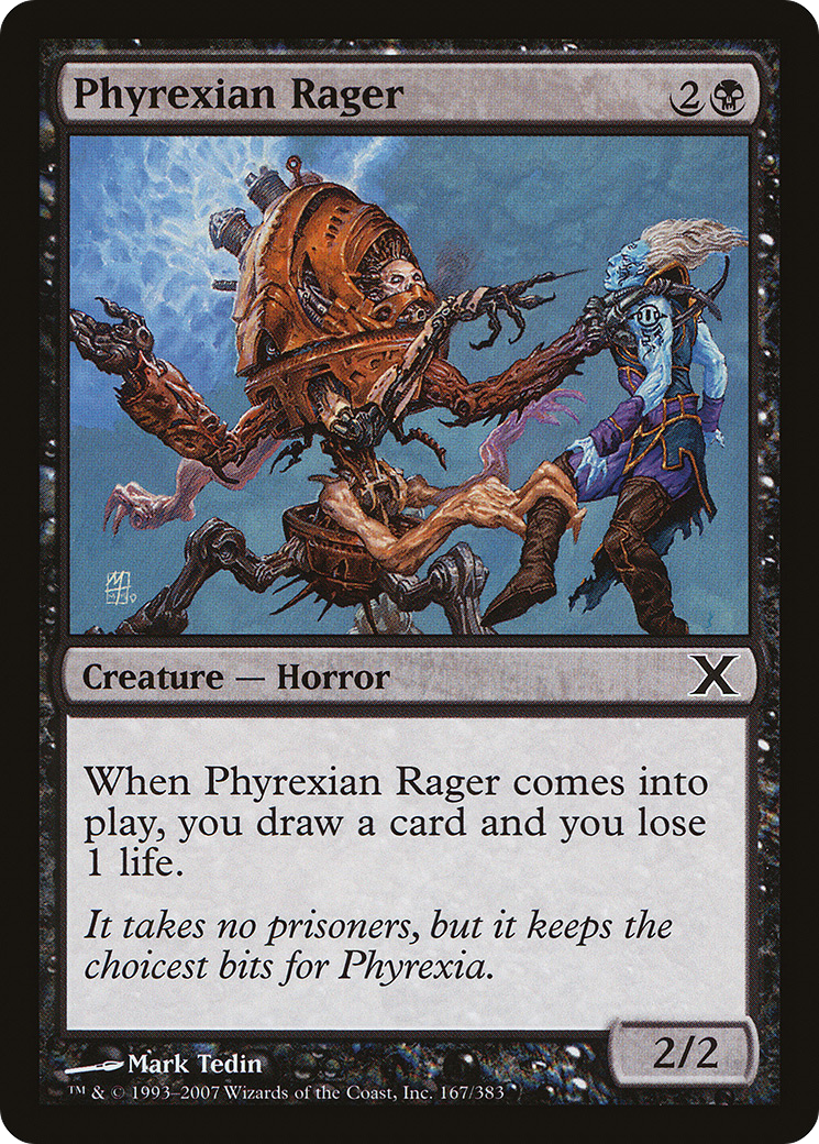 Phyrexian Rager (10E-167) - Tenth Edition Foil - Premium MTG Single from Wizards of the Coast - Just $1.02! Shop now at Game Crave Tournament Store