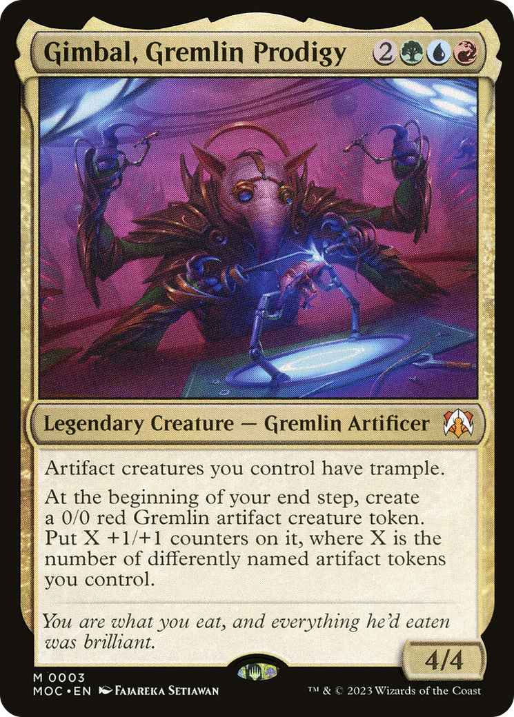 Gimbal, Gremlin Prodigy (MOC-003) - March of the Machine Commander - Premium MTG Single from Wizards of the Coast - Just $0.08! Shop now at Game Crave Tournament Store