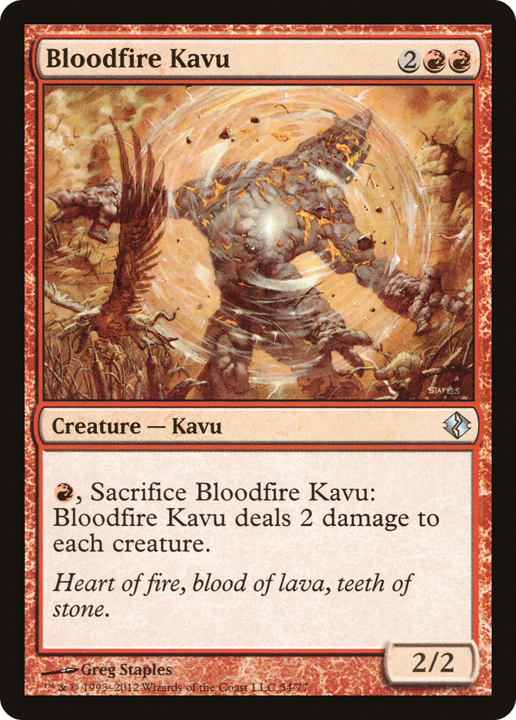 Bloodfire Kavu (DDI-054) - Duel Decks: Venser vs. Koth - Premium MTG Single from Wizards of the Coast - Just $0.08! Shop now at Game Crave Tournament Store