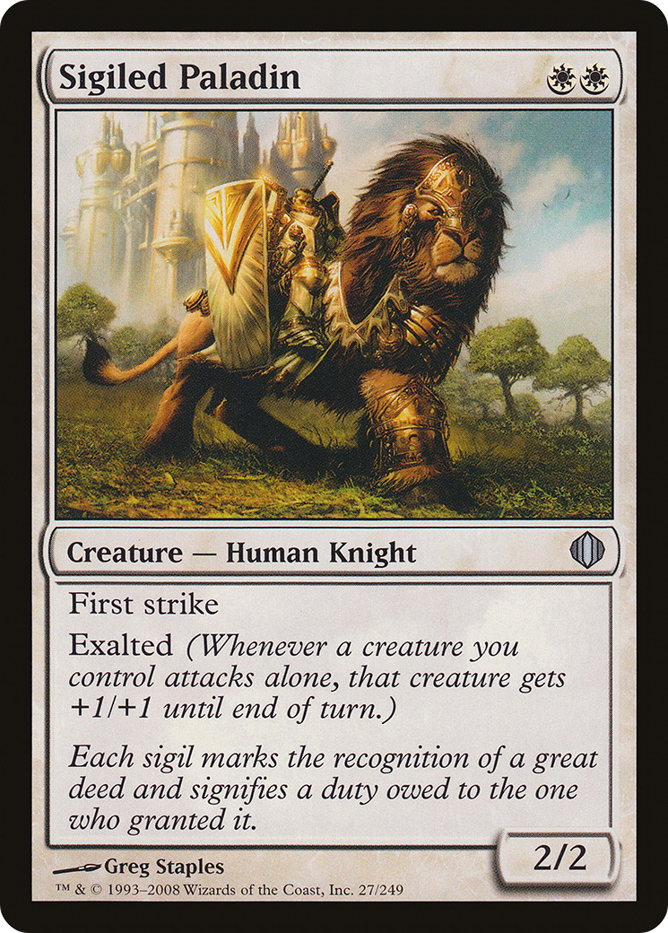 Sigiled Paladin (ALA-027) - Shards of Alara - Premium MTG Single from Wizards of the Coast - Just $0.09! Shop now at Game Crave Tournament Store