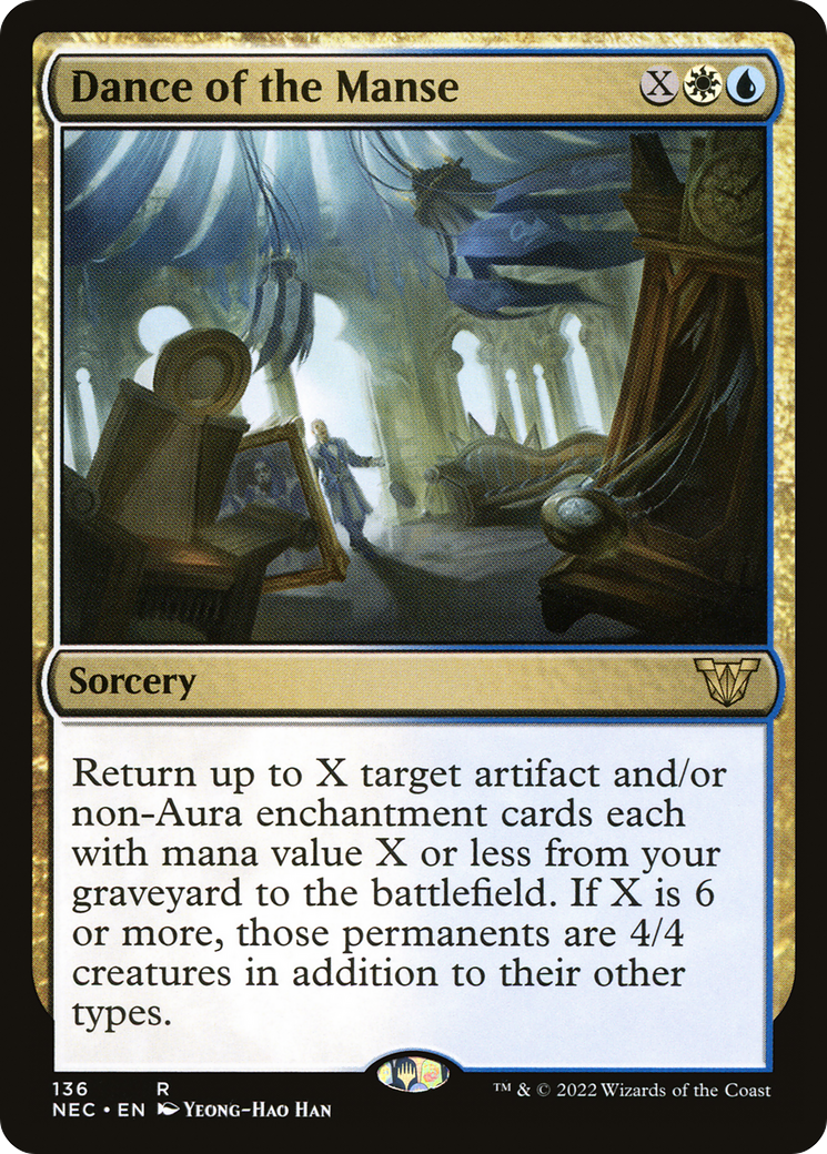 Dance of the Manse (NEC-136) - Neon Dynasty Commander - Premium MTG Single from Wizards of the Coast - Just $0.53! Shop now at Game Crave Tournament Store