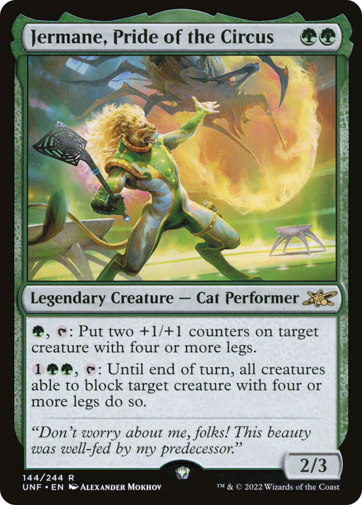 Jermane, Pride of the Circus (UNF-144) - Unfinity Foil - Premium MTG Single from Wizards of the Coast - Just $0.05! Shop now at Game Crave Tournament Store