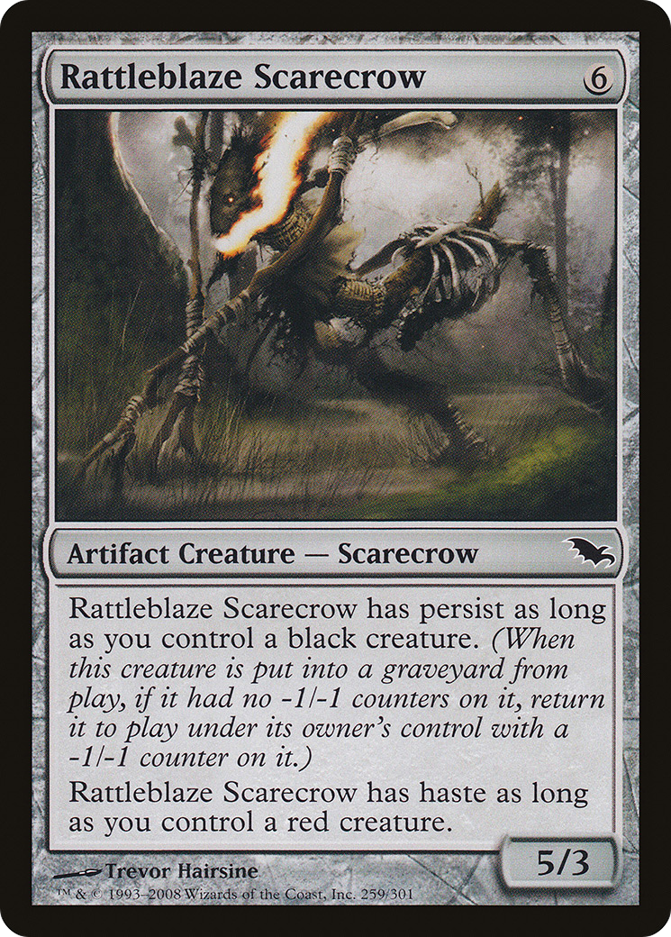 Rattleblaze Scarecrow (SHM-259) - Shadowmoor Foil - Premium MTG Single from Wizards of the Coast - Just $1.25! Shop now at Game Crave Tournament Store