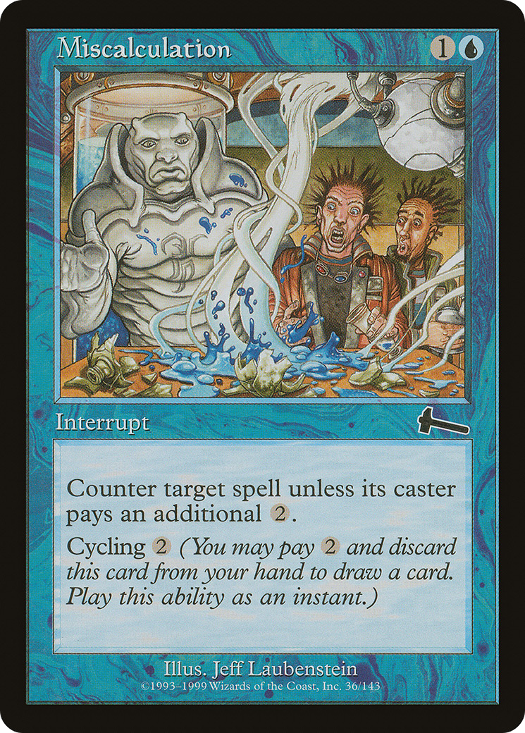 Miscalculation (ULG-036) - Urza's Legacy Foil - Premium MTG Single from Wizards of the Coast - Just $28.22! Shop now at Game Crave Tournament Store