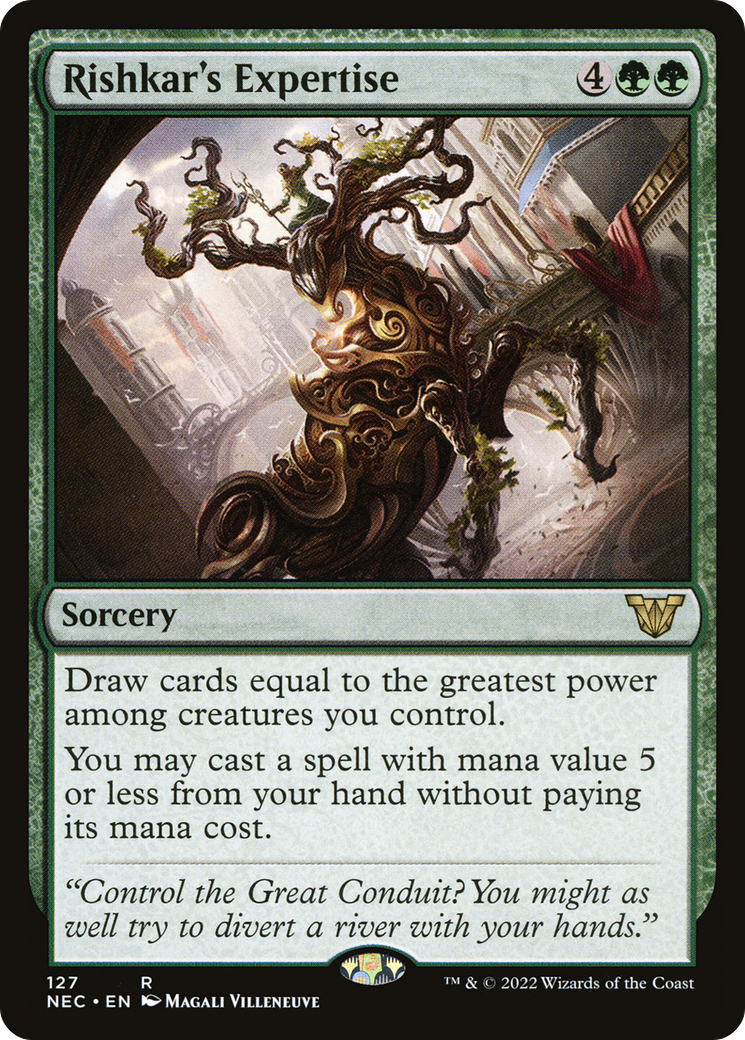 Rishkar's Expertise (NEC-127) - Neon Dynasty Commander - Premium MTG Single from Wizards of the Coast - Just $1.67! Shop now at Game Crave Tournament Store