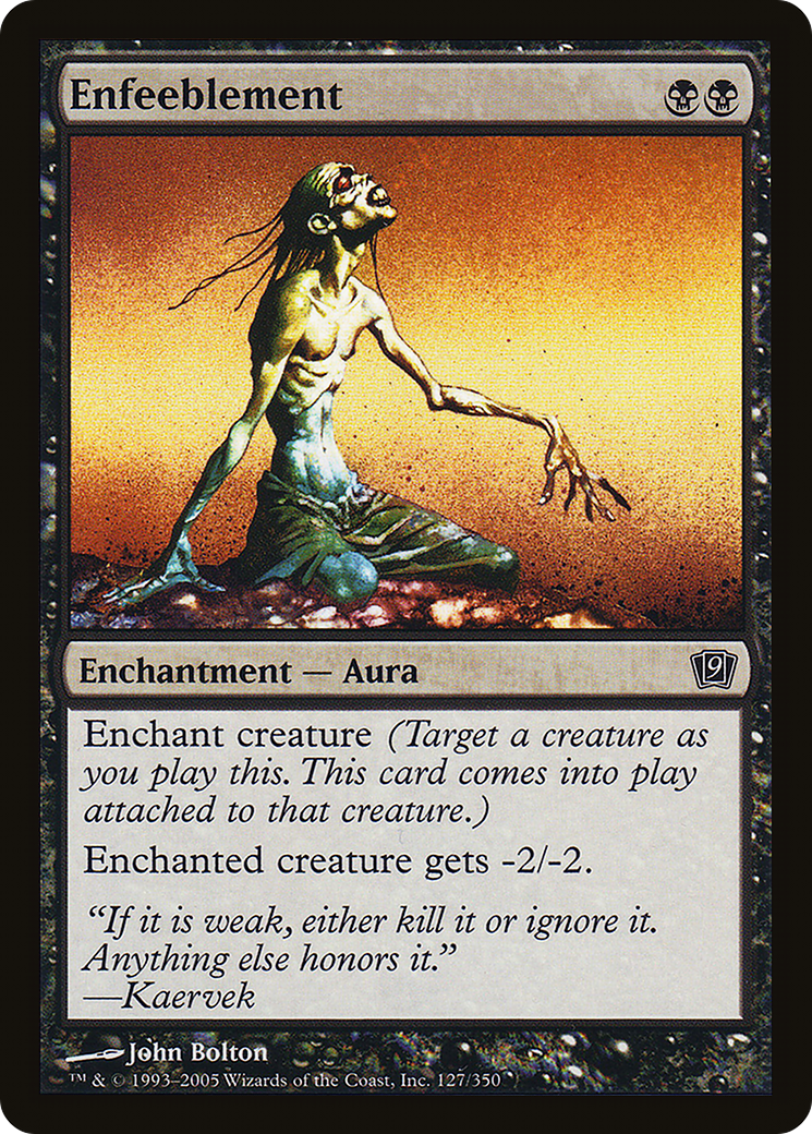 Enfeeblement (9ED-127★) - Ninth Edition Foil - Premium MTG Single from Wizards of the Coast - Just $0.11! Shop now at Game Crave Tournament Store