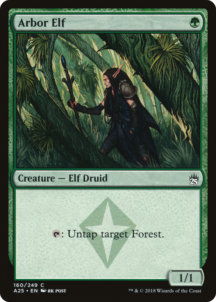 Arbor Elf (A25-160) - Masters 25 Foil - Premium MTG Single from Wizards of the Coast - Just $0.87! Shop now at Game Crave Tournament Store