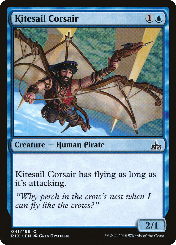 Kitesail Corsair (RIX-041) - Rivals of Ixalan - Premium MTG Single from Wizards of the Coast - Just $0.25! Shop now at Game Crave Tournament Store