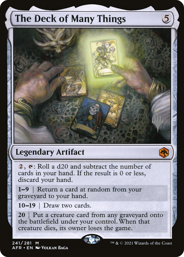 The Deck of Many Things (PAFR-241P) - Adventures in the Forgotten Realms Promos Foil - Premium MTG Single from Wizards of the Coast - Just $2.06! Shop now at Game Crave Tournament Store