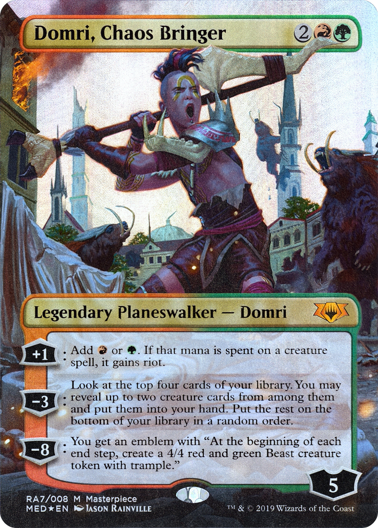 Domri, Chaos Bringer (MED-RA7) - Mythic Edition (Borderless) Foil - Premium MTG Single from Wizards of the Coast - Just $5.59! Shop now at Game Crave Tournament Store