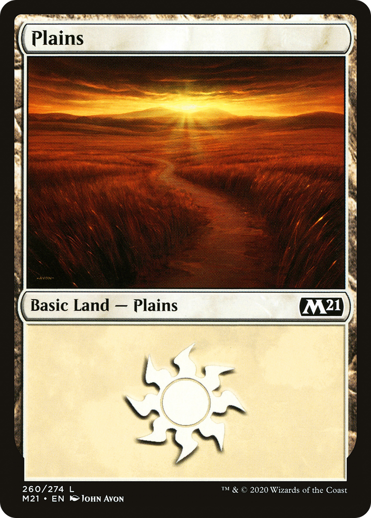 Plains (M21-260) - Core Set 2021 Foil - Premium MTG Single from Wizards of the Coast - Just $0.08! Shop now at Game Crave Tournament Store