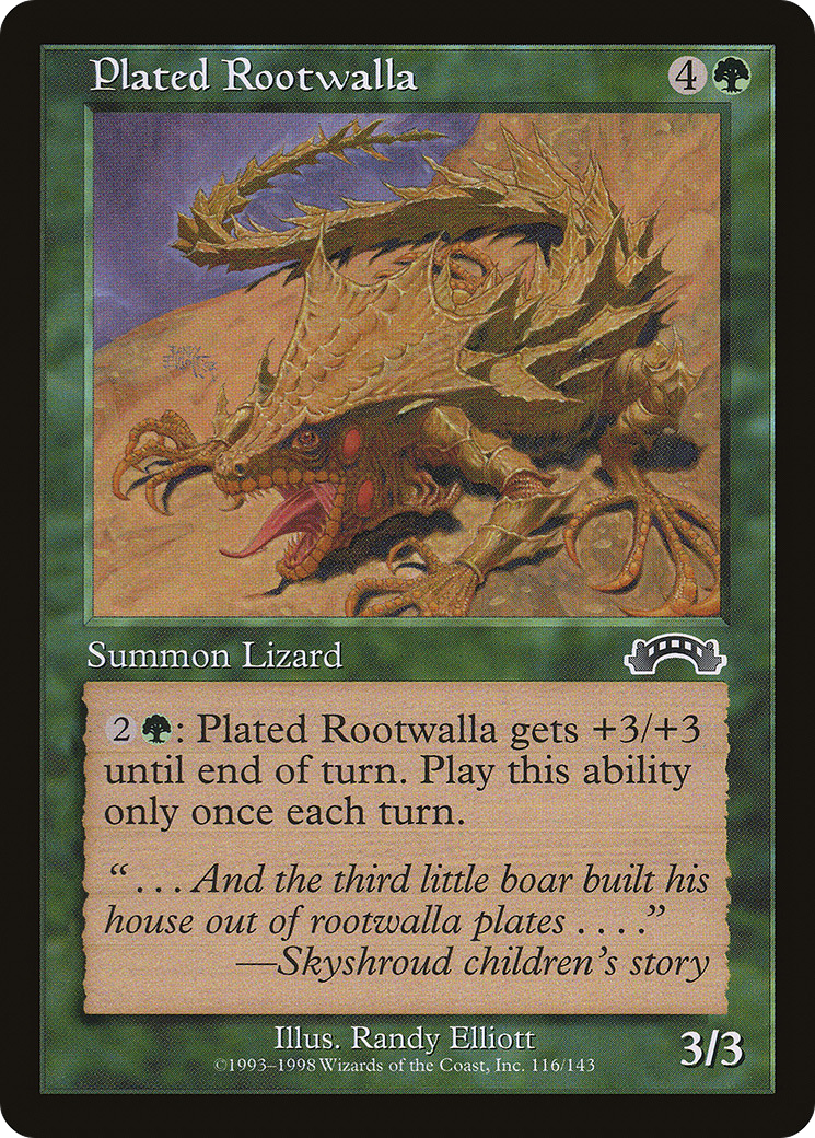 Plated Rootwalla (EXO-116) - Exodus - Premium MTG Single from Wizards of the Coast - Just $0.08! Shop now at Game Crave Tournament Store