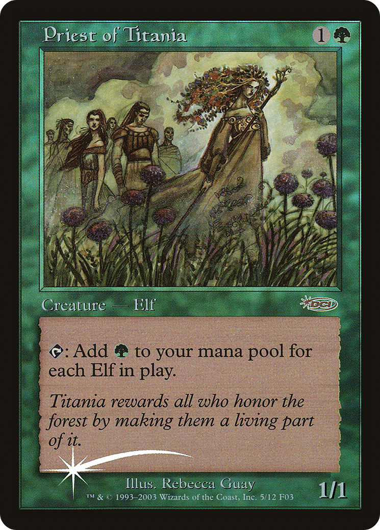 Priest of Titania (F03-005) - Friday Night Magic 2003 Foil - Premium MTG Single from Wizards of the Coast - Just $49.26! Shop now at Game Crave Tournament Store