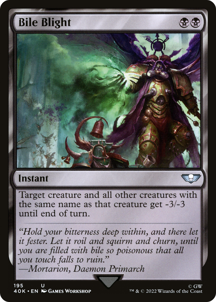 Bile Blight (40K-195) - Warhammer 40,000 Commander - Premium MTG Single from Wizards of the Coast - Just $0.25! Shop now at Game Crave Tournament Store
