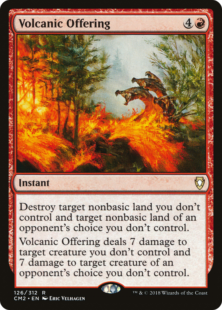 Volcanic Offering (CM2-126) - Commander Anthology Volume II - Premium MTG Single from Wizards of the Coast - Just $0.78! Shop now at Game Crave Tournament Store