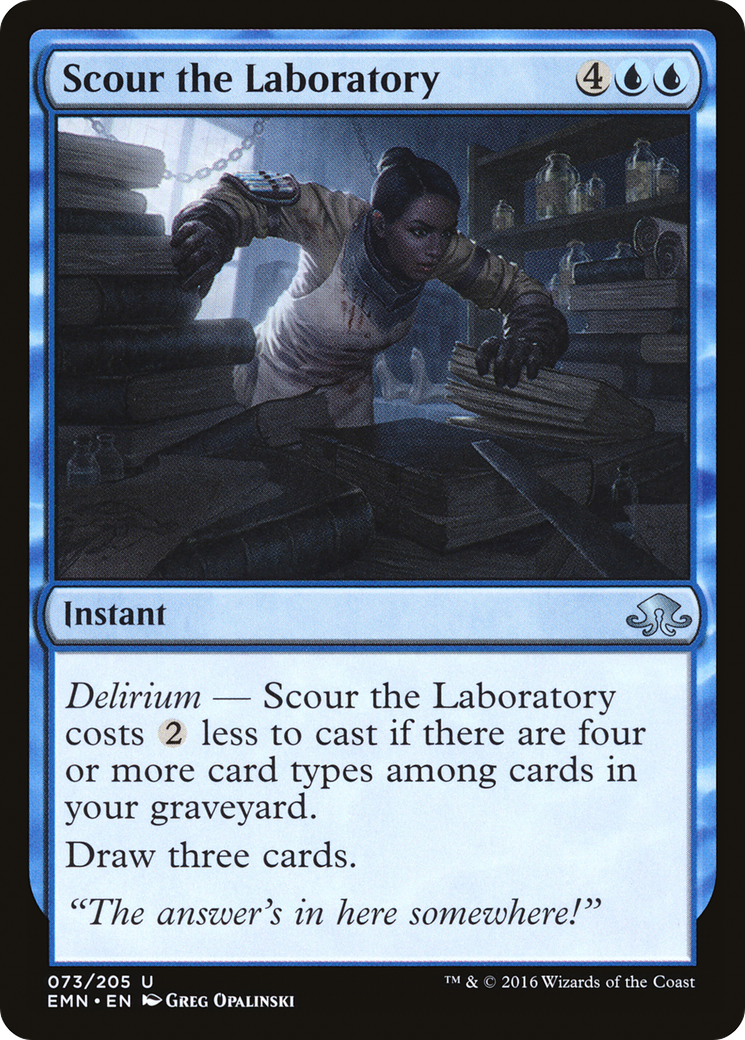 Scour the Laboratory (EMN-073) - Eldritch Moon - Premium MTG Single from Wizards of the Coast - Just $0.08! Shop now at Game Crave Tournament Store