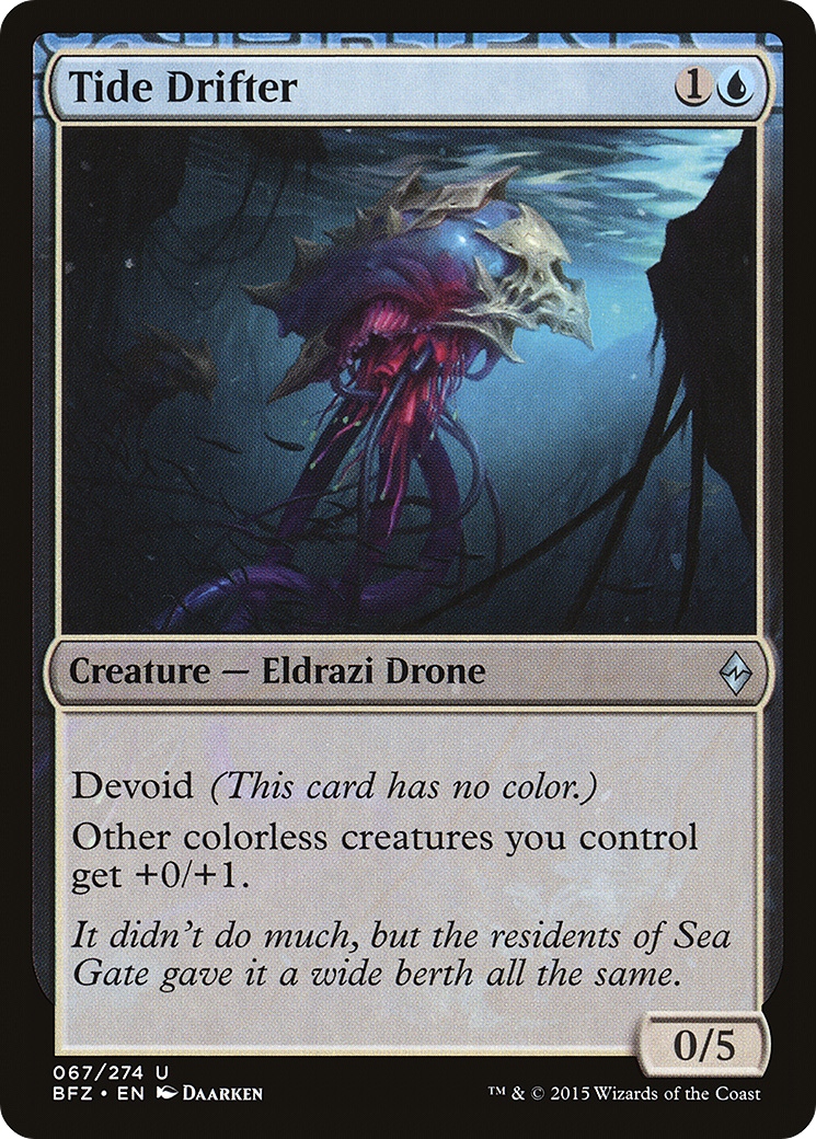 Tide Drifter (BFZ-067) - Battle for Zendikar: (devoid) - Premium MTG Single from Wizards of the Coast - Just $0.08! Shop now at Game Crave Tournament Store