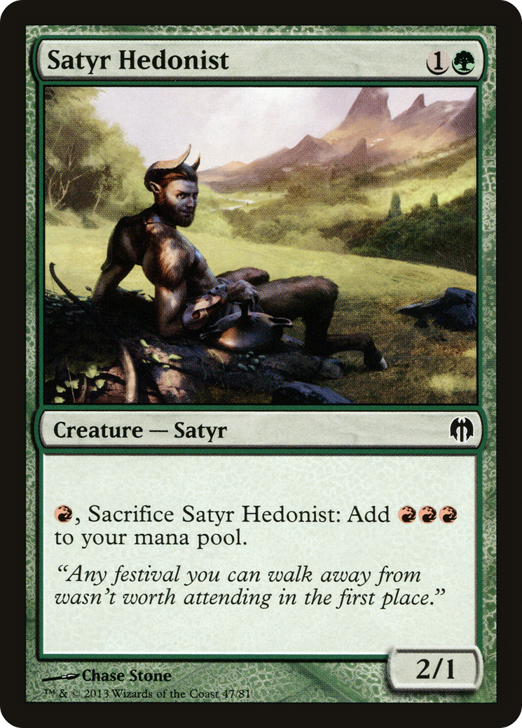 Satyr Hedonist (DDL-047) - Duel Decks: Heroes vs. Monsters - Premium MTG Single from Wizards of the Coast - Just $0.08! Shop now at Game Crave Tournament Store