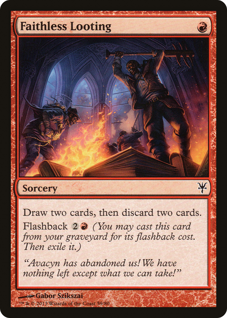 Faithless Looting (DDK-059) - Duel Decks: Sorin vs. Tibalt - Premium MTG Single from Wizards of the Coast - Just $0.09! Shop now at Game Crave Tournament Store