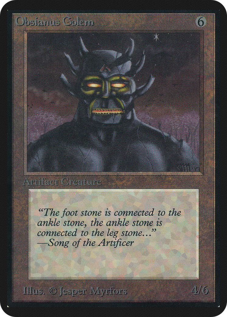 Obsianus Golem (LEA-267) - Limited Edition Alpha - Premium MTG Single from Wizards of the Coast - Just $7.44! Shop now at Game Crave Tournament Store
