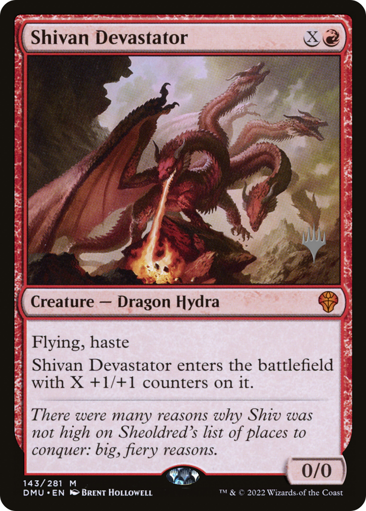 Shivan Devastator (PDMU-143P) - Dominaria United Promos - Premium MTG Single from Wizards of the Coast - Just $3.34! Shop now at Game Crave Tournament Store