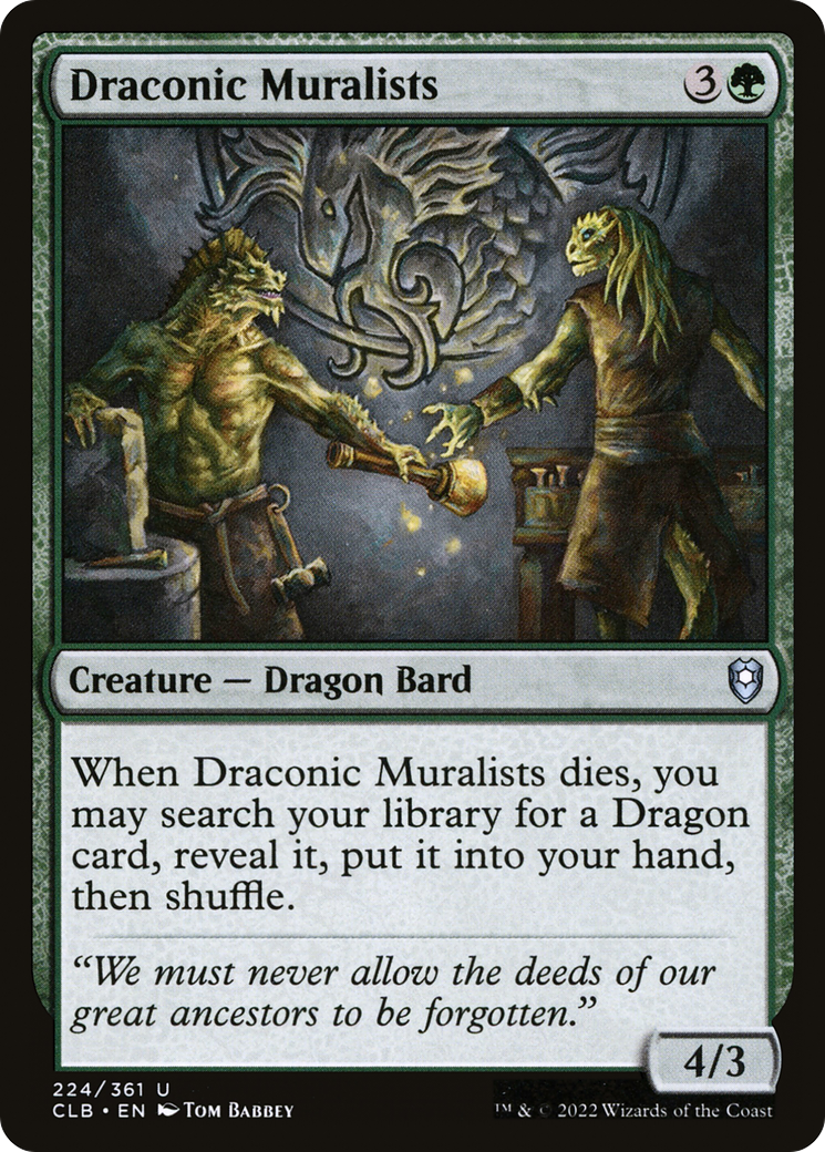 Draconic Muralists (CLB-224) - Commander Legends: Battle for Baldur's Gate - Premium MTG Single from Wizards of the Coast - Just $0.08! Shop now at Game Crave Tournament Store