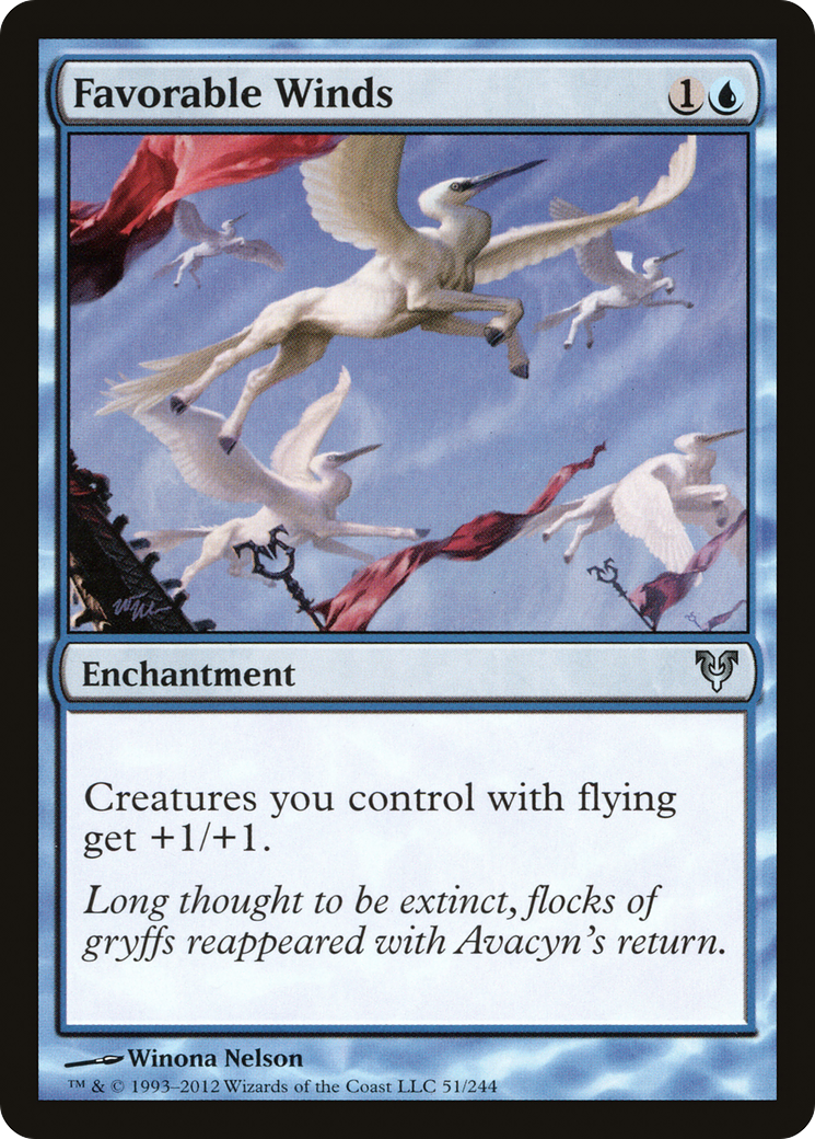 Favorable Winds (AVR-051) - Avacyn Restored - Premium MTG Single from Wizards of the Coast - Just $0.25! Shop now at Game Crave Tournament Store