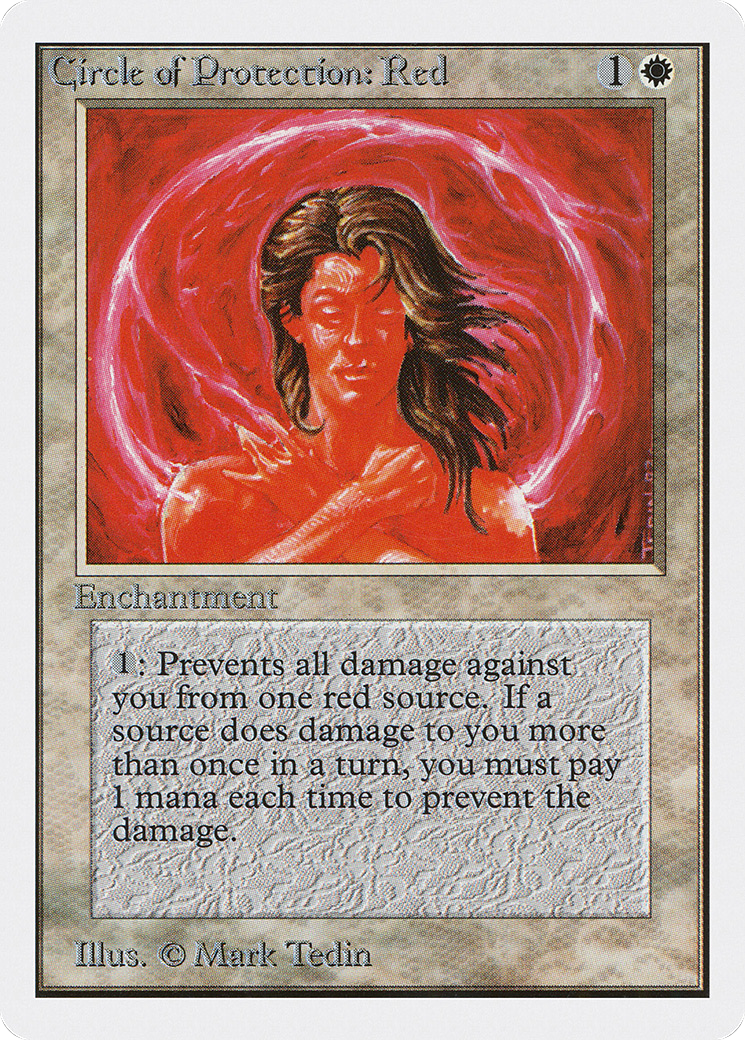 Circle of Protection: Red (2ED-013) - Unlimited Edition - Premium MTG Single from Wizards of the Coast - Just $0.89! Shop now at Game Crave Tournament Store