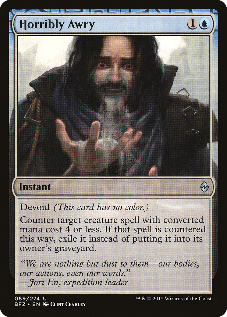 Horribly Awry (BFZ-059) - Battle for Zendikar: (devoid) Foil - Premium MTG Single from Wizards of the Coast - Just $0.16! Shop now at Game Crave Tournament Store