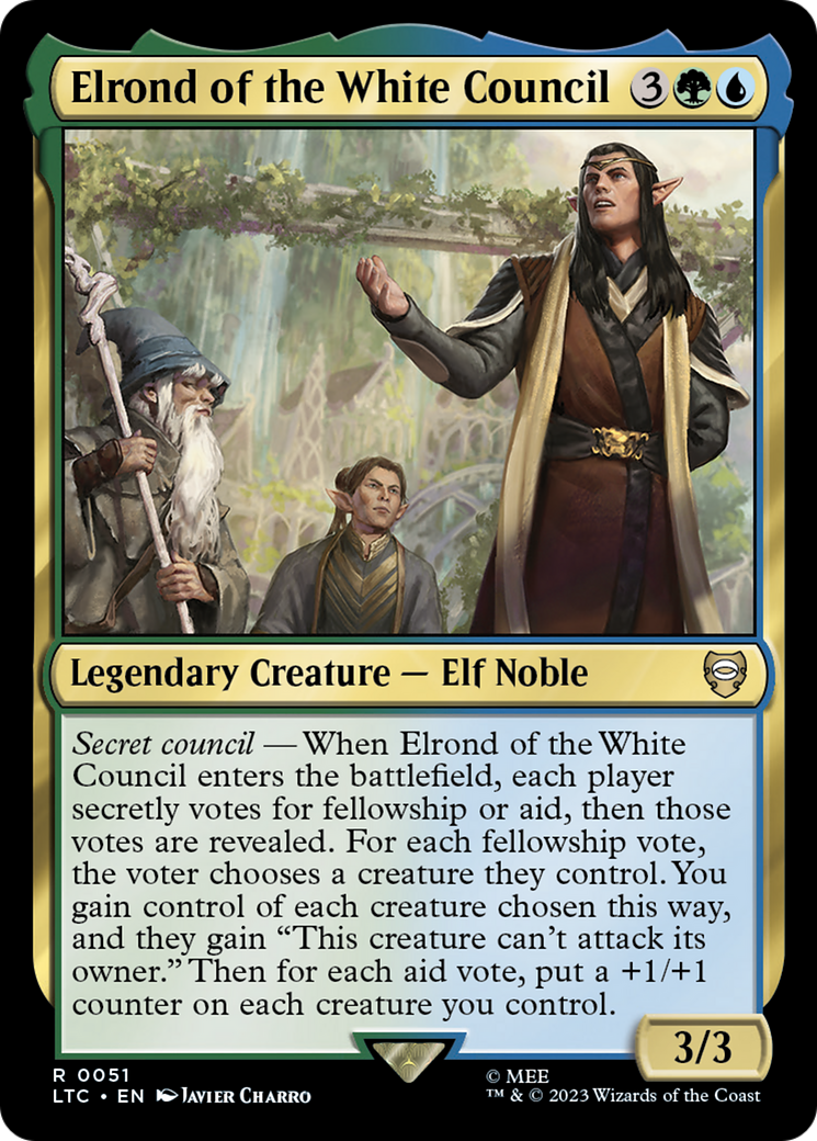 Elrond of the White Council (LTC-051) - Tales of Middle-earth Commander - Premium MTG Single from Wizards of the Coast - Just $0.08! Shop now at Game Crave Tournament Store