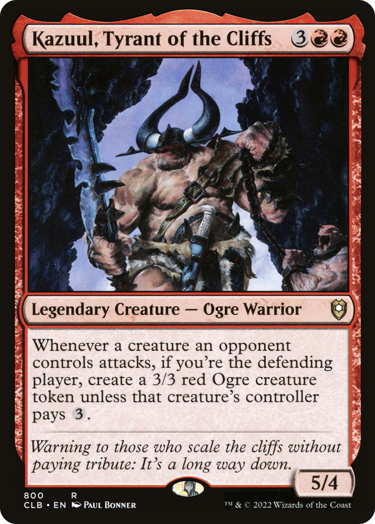 Kazuul, Tyrant of the Cliffs (CLB-800) - Commander Legends: Battle for Baldur's Gate - Premium MTG Single from Wizards of the Coast - Just $0.08! Shop now at Game Crave Tournament Store