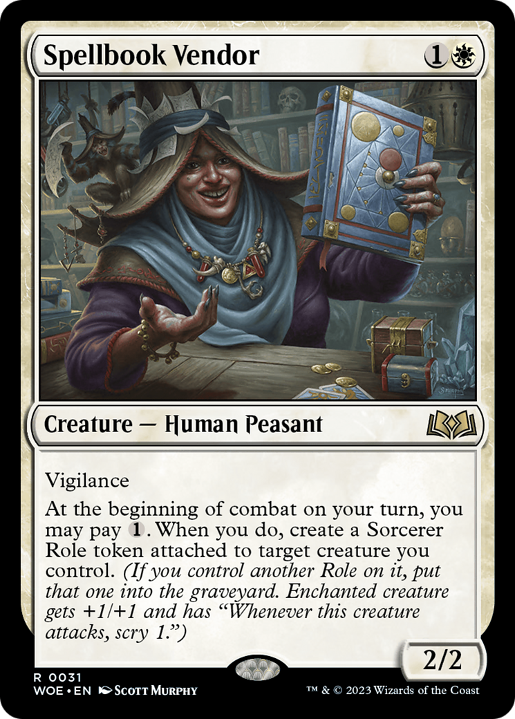 Spellbook Vendor (WOE-031) - Wilds of Eldraine - Premium MTG Single from Wizards of the Coast - Just $0.08! Shop now at Game Crave Tournament Store